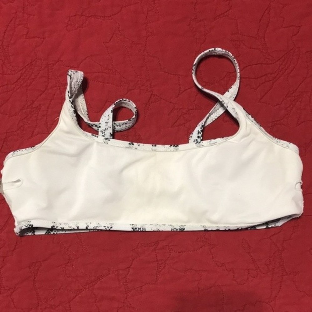 Reptile Design Shein Bra Style Bikini Crop Top White & Black Size Large - Picture 6 of 9